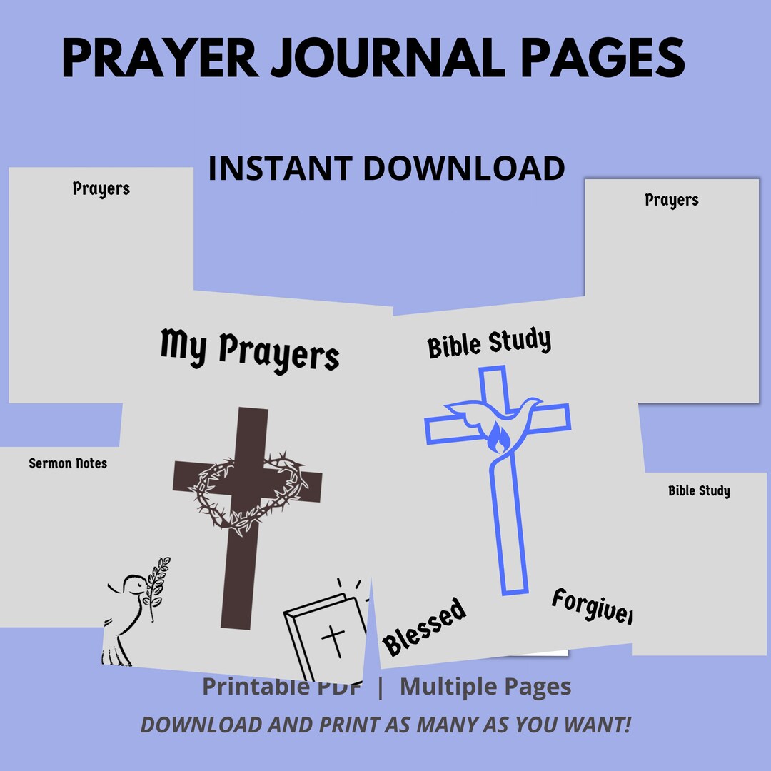 Printable Bible Study Journal, Printable Sermon Notes Journal ...