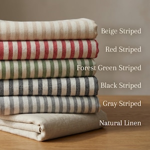 Cotton Linen Table Runner, Cream Table Runner Custom, Extra Long Table Runner Vintage image 8