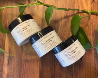 Magnesium Cream // Natural Pain & Sore Muscle Relief // Ultra Moisturizing Cream // Sleep Lotion // Topical Magnesium // Natural Lotion