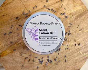 lotion bar // solid lotion // organic bees wax // natural hand & body lotion // travel lotion
