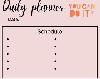 A4 daily digital and printable downloadable planner for students to use on good notes