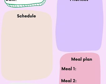 Student daily digital planner, downloadable, reusable and printable for goodnotes