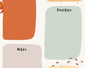 Autumnal digital planner for students to download on goodnotes