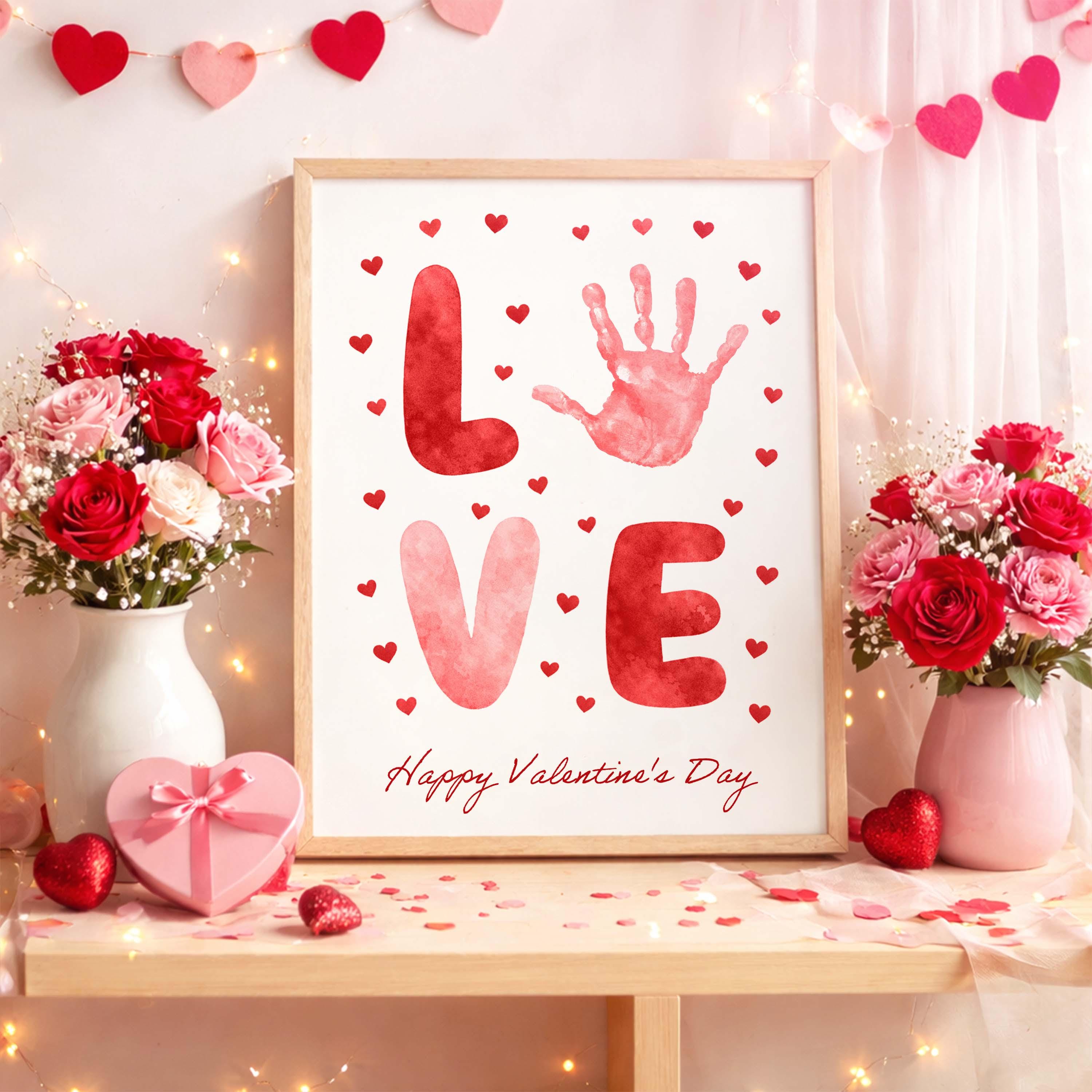 Valentine's Day LOVE Handprint Craft: Keepsake (digital Download) - Etsy
