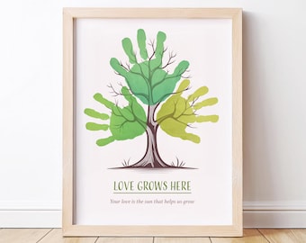 Family Handprint Art Project: DIY Keepsake (Digital Download, US Letter & A4 Sizes)