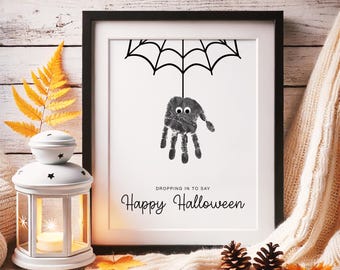 DIY Kinder Halloween Spinne Hand malen Projekt – Schaffen Sie Erinnerungen, die für immer bleiben – Herunterladen, drucken, sofort erstellen!