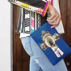 Unsere Dame von Guadalupe, Rosenkranz-Zubehör-Beutel, mit Reißverschluss, religiöses Geschenk, Paten-katholisches Geschenk, Rosenkränze, Gebete Geldbörse
