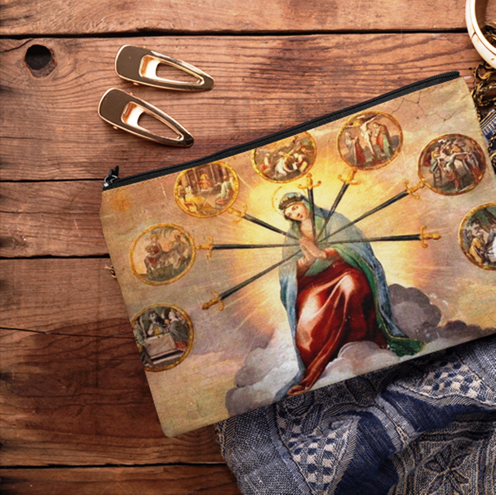 Our Lady of Sorrows Rosary Pouch : Religious Catholic Gift, Bible Bag ...