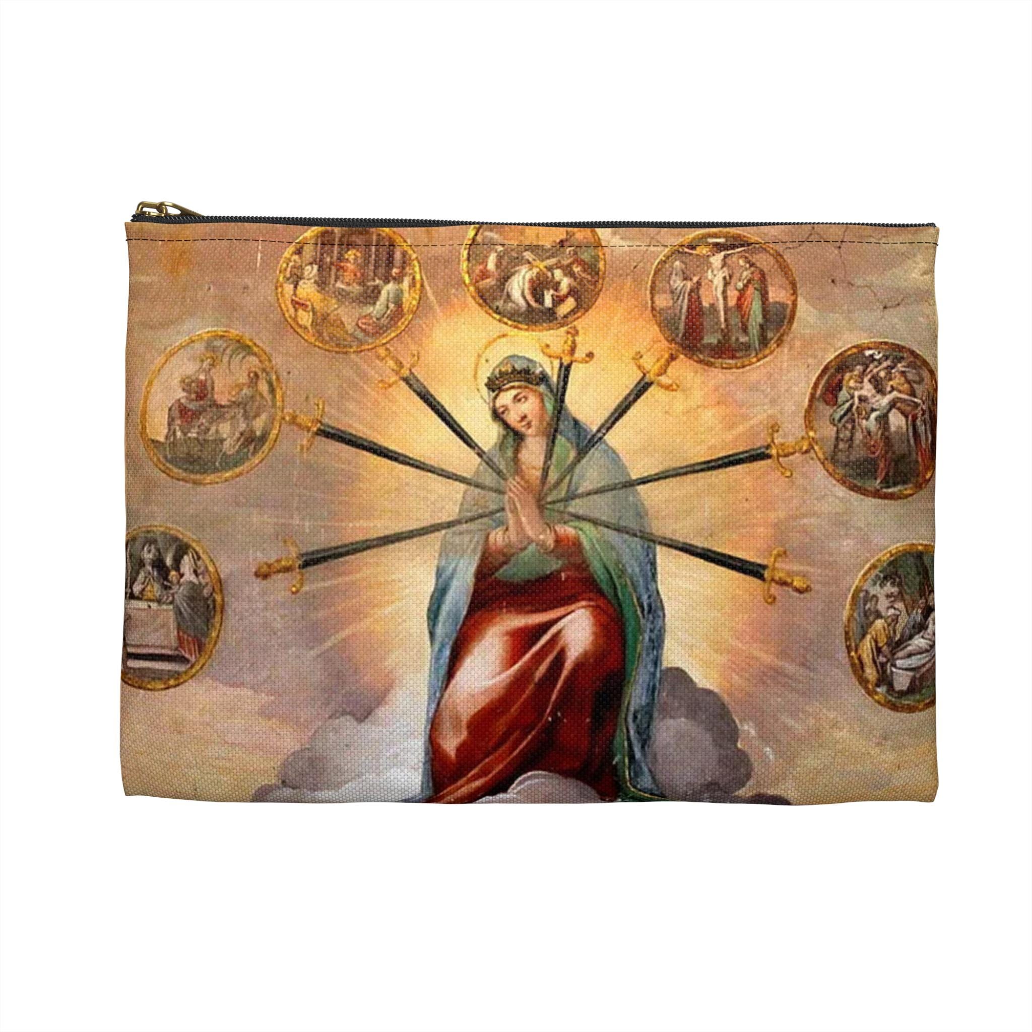 Our Lady of Sorrows Rosary Pouch : Religious Catholic Gift, Bible Bag ...