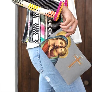 rosary pouch,
rosary case,
rosary purse,
lady of guadalupe,
rosary pouch zipper,	
catholic purse,	
prayer beads case,	
rosary icon case,	
religious gift,	
religious pouch,	
catholic gift,	
tapestry rosary case,
icon zipper pouch,