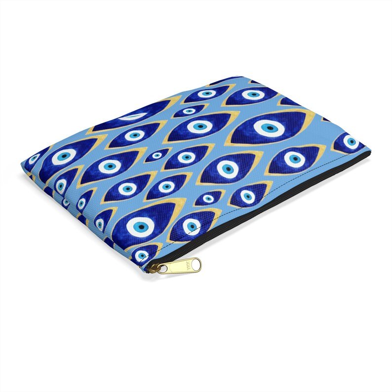 Blue Evil Eye Accessory Pouch Handbag Coin Purse Turkish Evil Eye