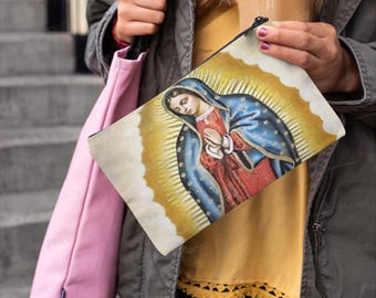 Our Lady of Guadalupe Rosary Pouch: Catholic Accessory Bag
