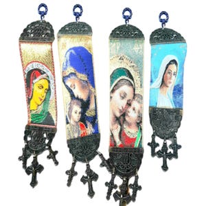 4pcs. Religious Tapestry, Wall Hanging, Virgin Mary, Jesus Christ, Catholic Icon, , Wall Tapestry, Christianity Present , Religious Gift,