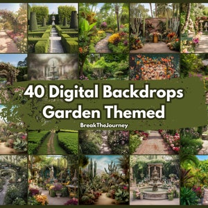40 Stunning Garden-Themed Photography Backdrops for Digital Download | High-Quality and Highly Detailed Fine Art Textures