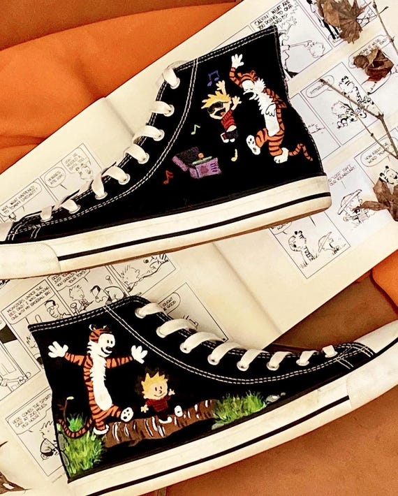 Calvin and Hobbs Hightops - Etsy display picture 1