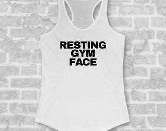 Resting Gym Face Women's Racerback Tank Top