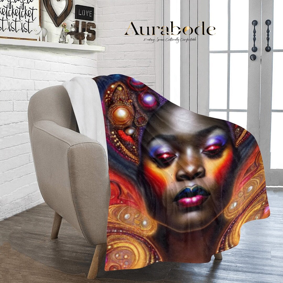 BLACK QUEEN Throw Blanket Etsy