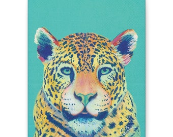 Vibrant Leopard Matte Canvas, Stretched, 1.25"