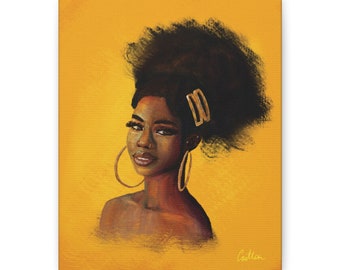 Black Woman Digital Oil Painting Canvas