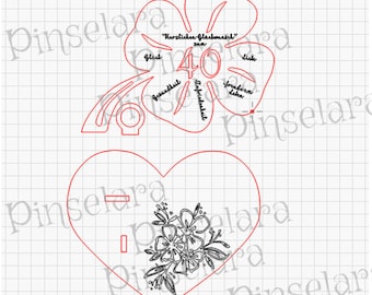 Laser Cut File, Geburtstagsgeschenk, Geldgeschenke, Happy Birthday, Digitaler Download Lasercutfile 3mm und 4mm