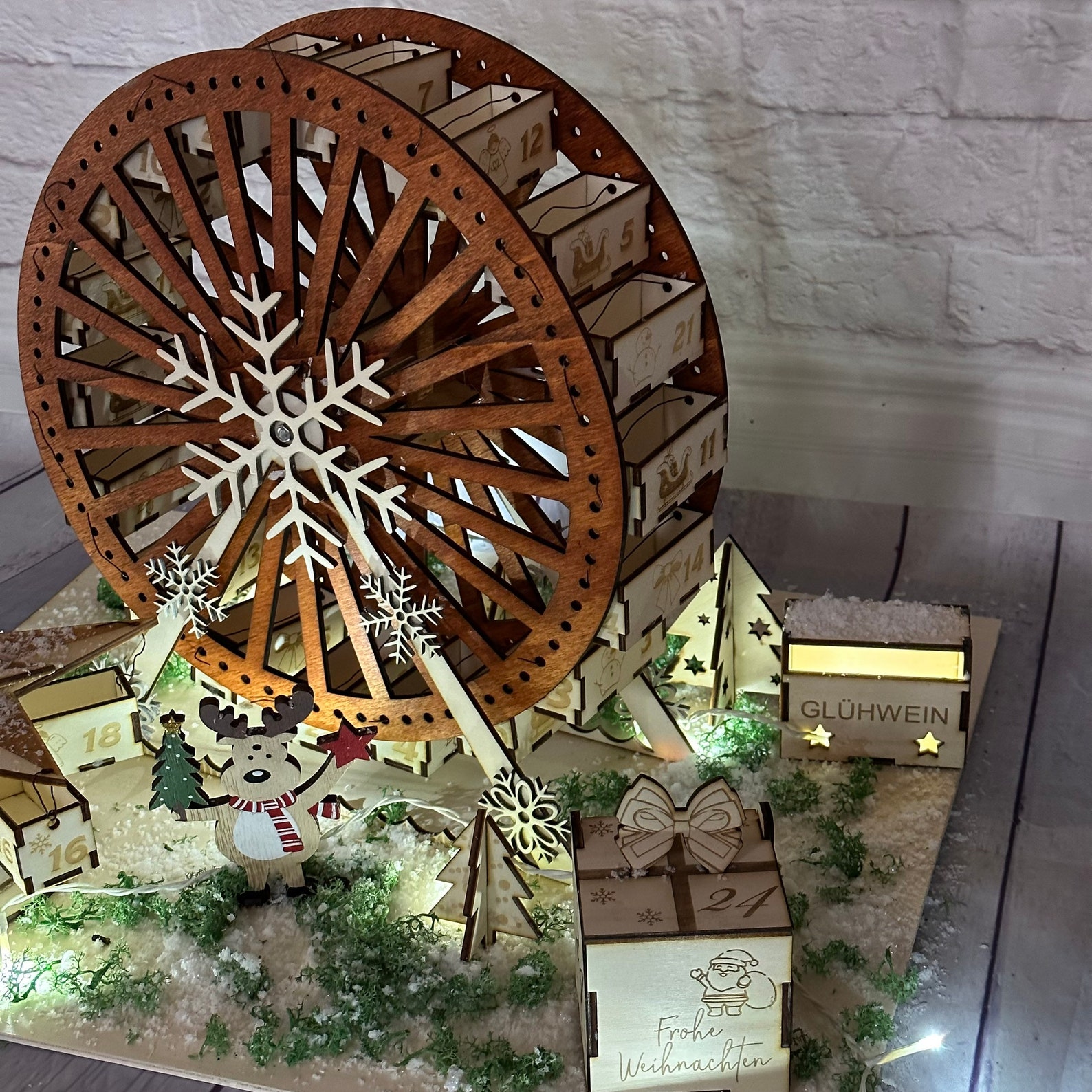 Laser Cut File, Digital Download, Advent Calendar Ferris Wheel for 3 Mm ...