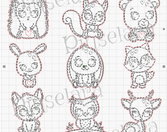 Laser Cut File, Cute Forest Animals, Lascercut Vector Graphics, Digital Download