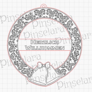 Laser Cut File, Christmas, Door Sign Christmas, Door Wreath Merry Christmas, Welcome Sign