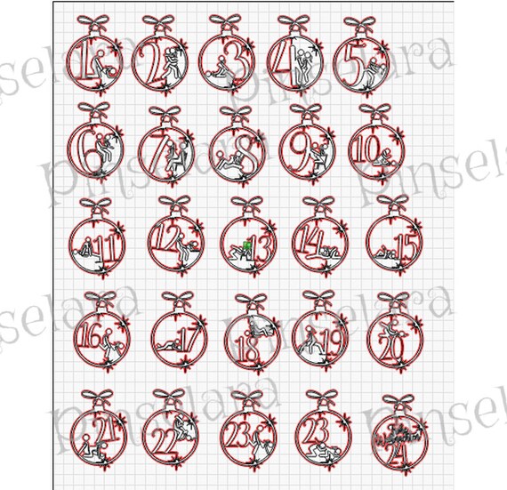 Laser Cut File, Advent Calendar Pendants, Gifts Pendants, Christmas,  Kamasutra - Etsy