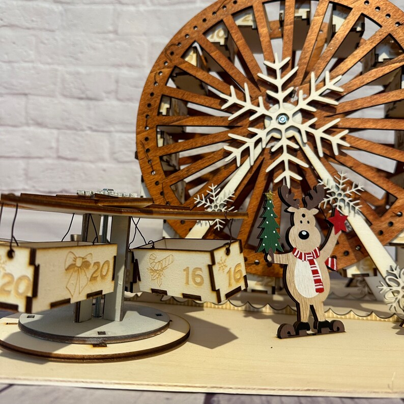 Laser Cut File, Digital Download, Advent Calendar Ferris Wheel for 3 Mm ...