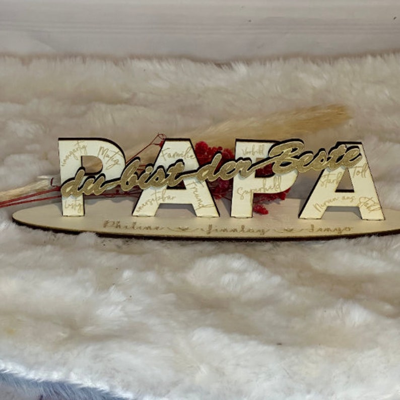 Acrylschild Für Papa - Herzensbotschaft Als Geschenk Zum Vatertag & Geburtstag