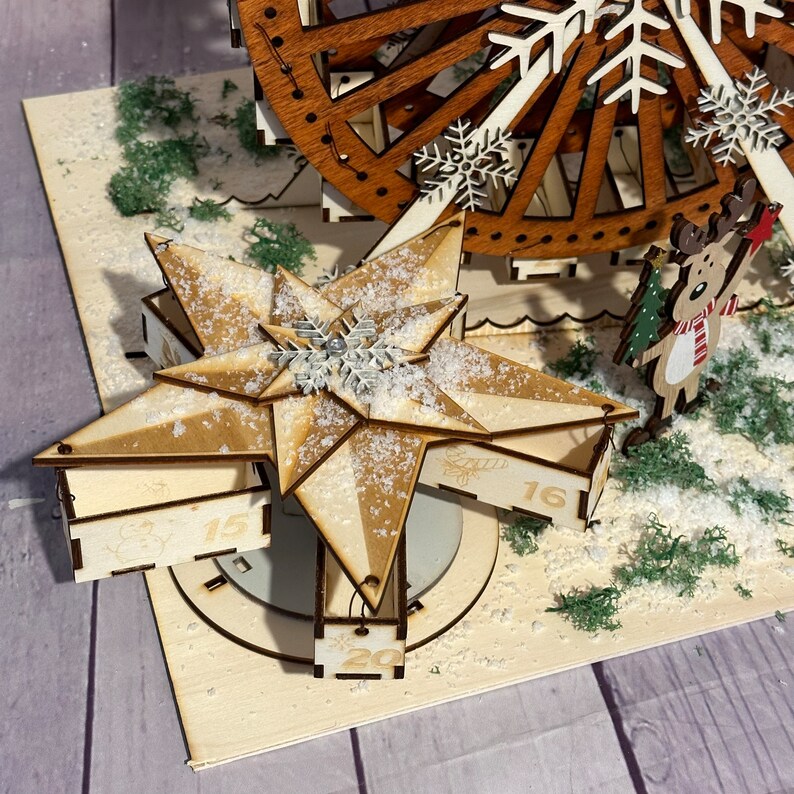 Laser Cut File, Digital Download, Advent Calendar Ferris Wheel for 3 Mm ...