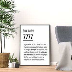 Angel Number 7777 Print Poster
