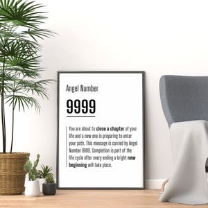 Angel Number 9999 Print Poster