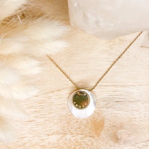 Love necklace stainless steel gift Valentine&#39;s Day mother-of-pearl