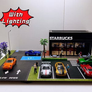 1:64 Scale Starbucks Diorama for Hotwheels Matchbox Minigt Majorette Miniature