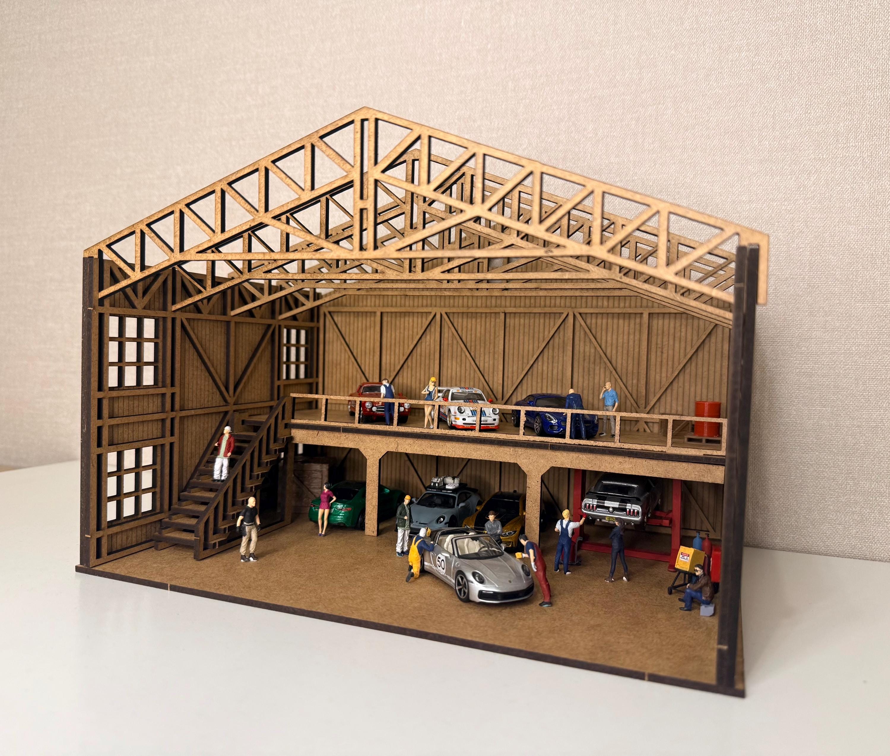 Hot Wheels Display Garage 1:64 Scale Hangar Diorama | Mini GT