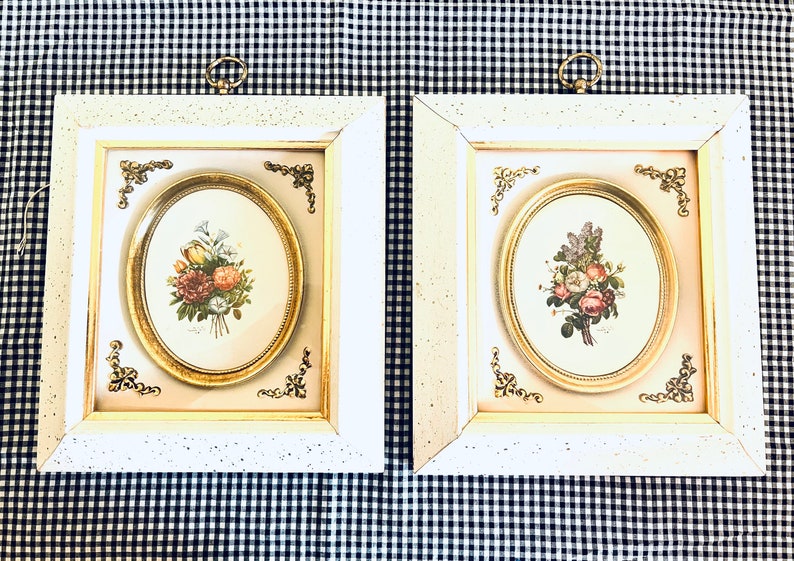 Two Botanical Floral Prints by J. L. Prevost Framed Sidney Z. Lucas ...