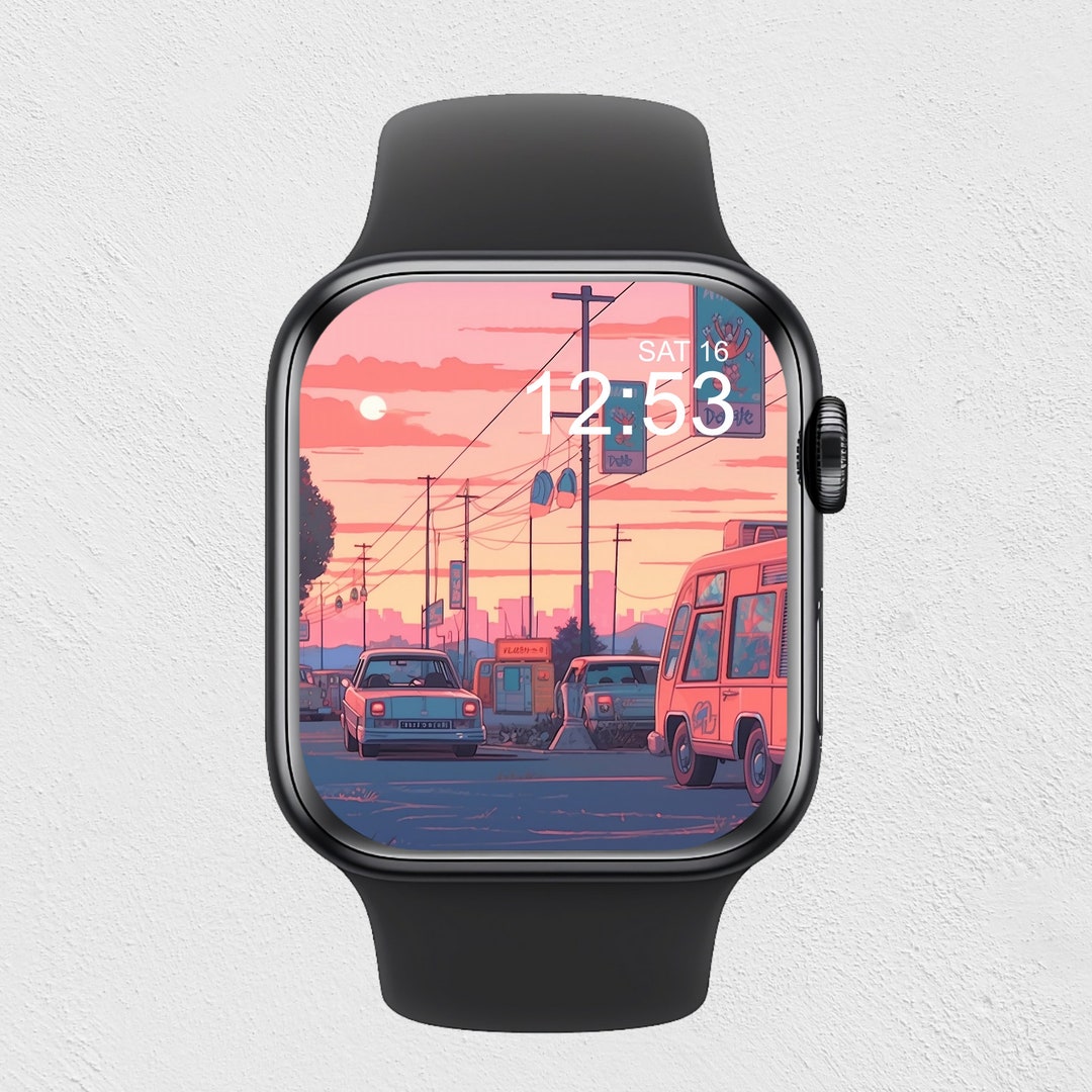 Lofi Anime Apple Watch Face Lofi Anime Watch Wallpaper Retro Japan
