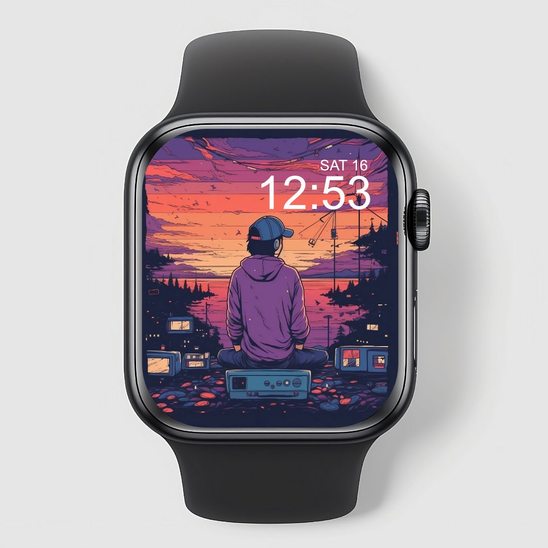 Lofi Music Apple Watch Face Lofi Hip Hop Digital Watch Face Etsy