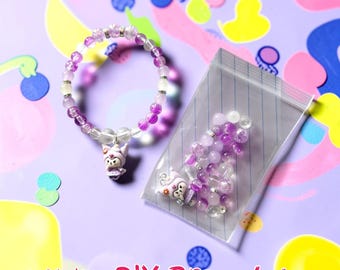Kids DIY Bracelet Making Kits, Beaded Stretch Bracelet Craft, Creative Gift for Girls, Children