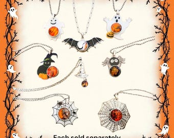 Halloween Snap Necklaces, Whimsical Spooky Jewelry foe Trick or Treat, Holiday Party, Costume accessory