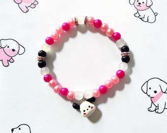 Child’s Puppy Bracelet, Handcrafted Children’s Jewelry Gift, Stocking Stuffer