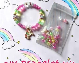 Kids DIY Bracelet Making Kits, Beaded Stretch Bracelet Craft, Creative Gift for Girls, Children