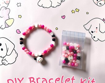 Kids DIY Bracelet Making Kits, Beaded Stretch Bracelet Craft, Creative Gift for Girls, Children