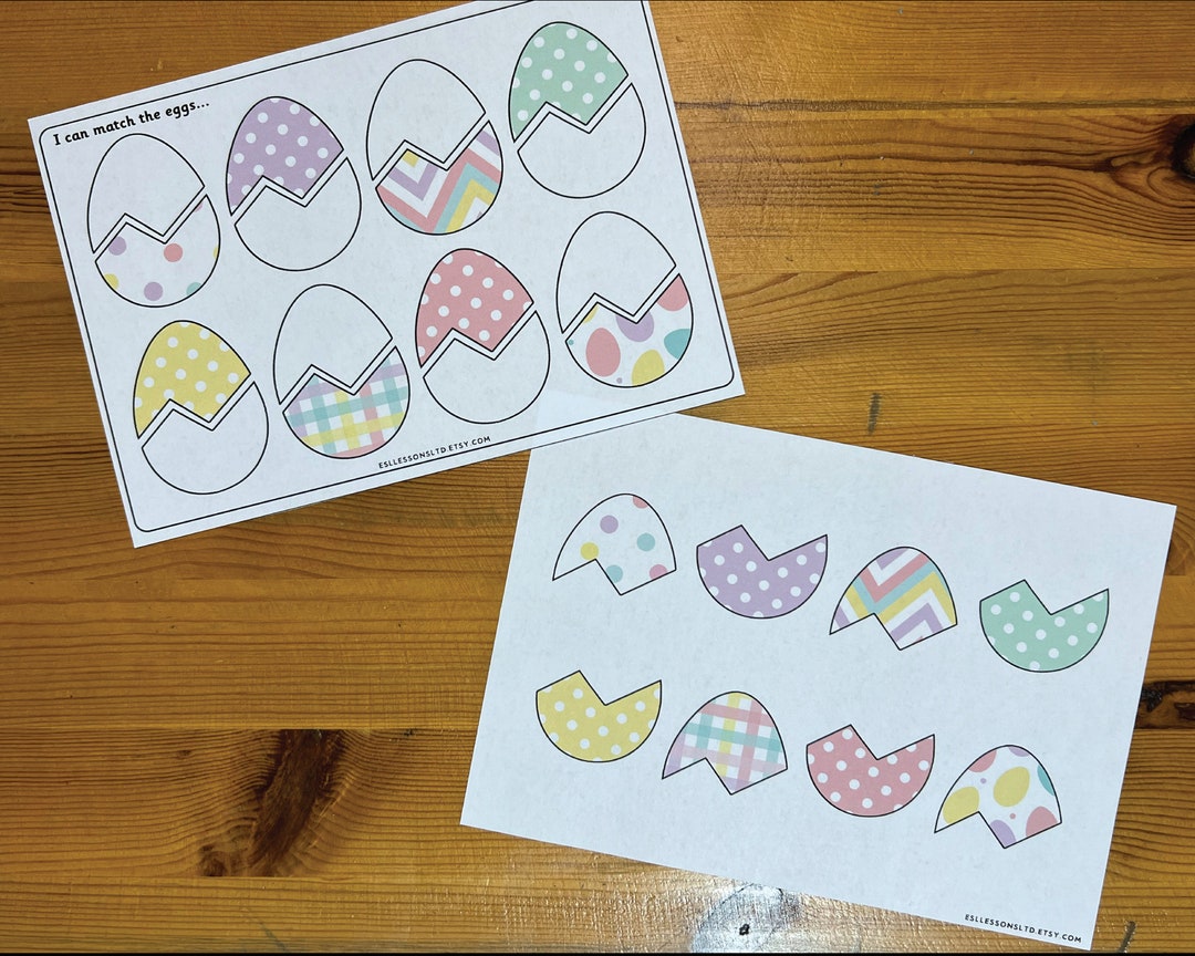 Easter Eggs Matching Game Easter Busy Binder/busy Book Page. Etsy