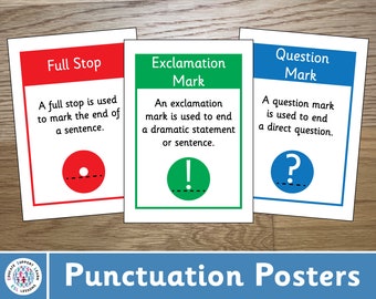 Punctuation Posters.  English Grammar posters. 5th Grade Punctuation. Year 6 SPAG Posters for classroom display