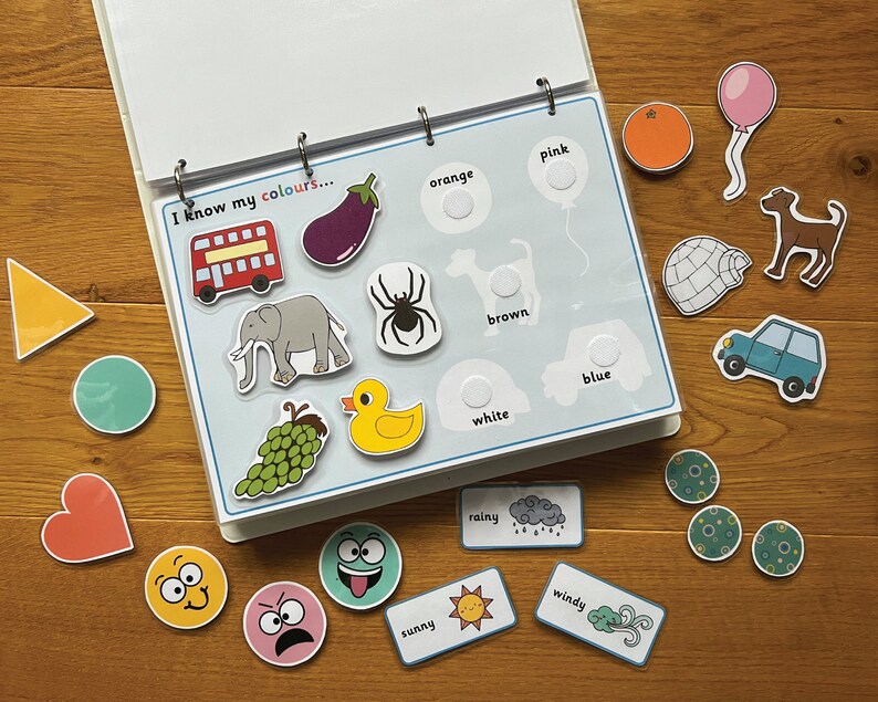 Personalized Toddler Busy Book Kids Learning Binder Activity Printable ...