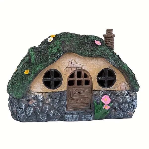 Fairy Garden Maintenance Kit: Fairy Garden Tools, Rust Mini Fence, and Solar Light Fairy House