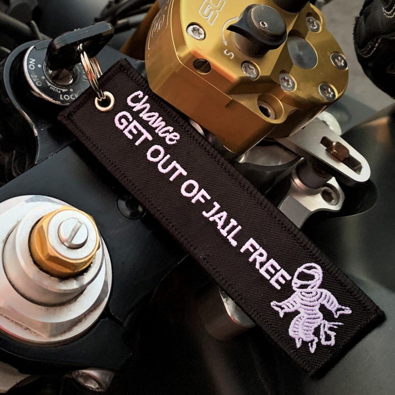 Get Out of Jail Key Tag / Motorcycle Key Tag / Keychain for Etsy
