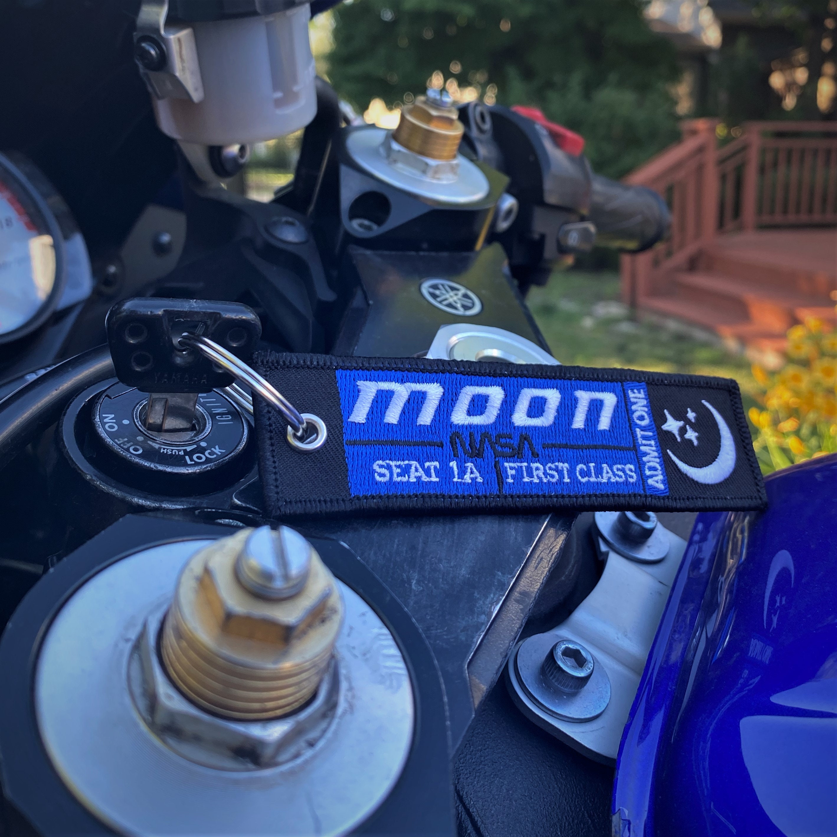 Ticket to the Moon Key Tag / Motorcycle Key Tag / Keychain for Bikes